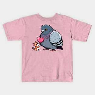 Pigeon and Cat Besties Kids T-Shirt